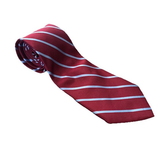 Brooks Brothers Red Blue Striped Tie 100% Silk Men's Necktie 62” Made In USA - Picture 3 of 5